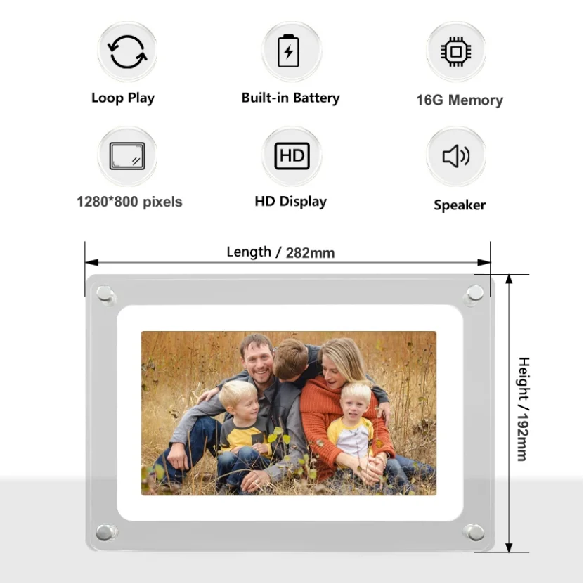 rechargeable digital photo frame
