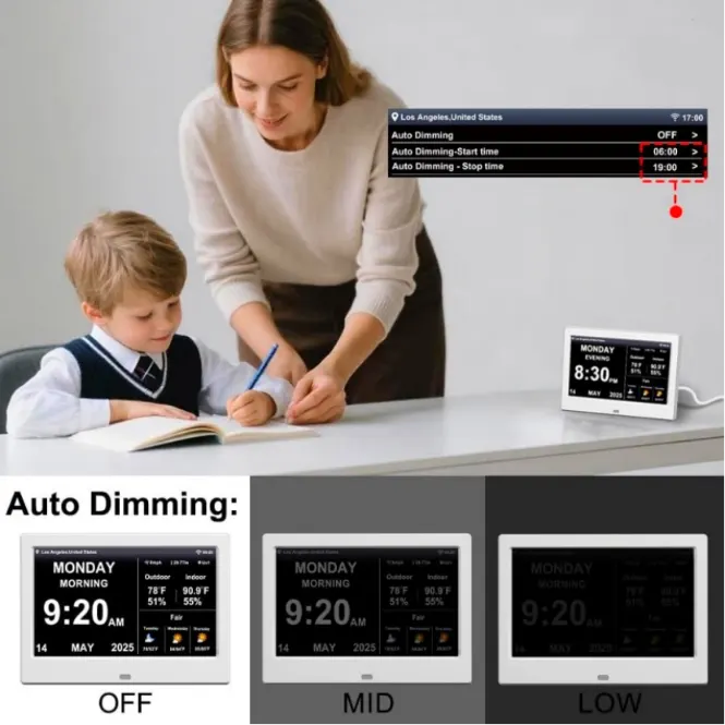 how to set dayclox clock2