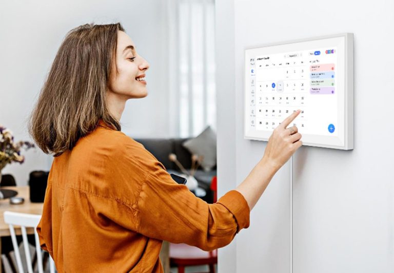 digital calendar in wall