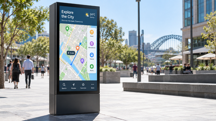 High-brightness storefront window digital signage display