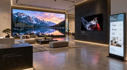 Commercial LED and OLED display showroom